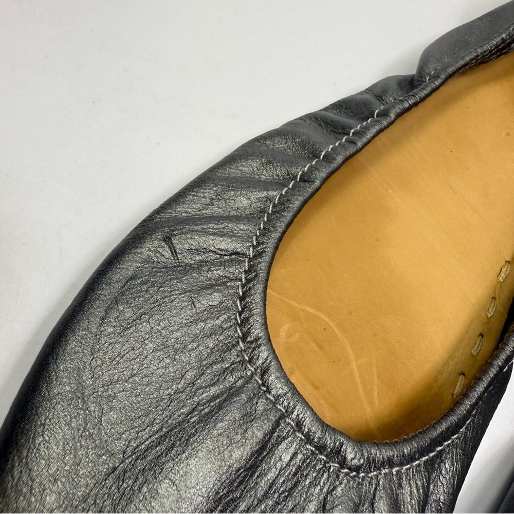 Tieks Silver Leather Ballet Flats size 11 - Picture 4 of 11
